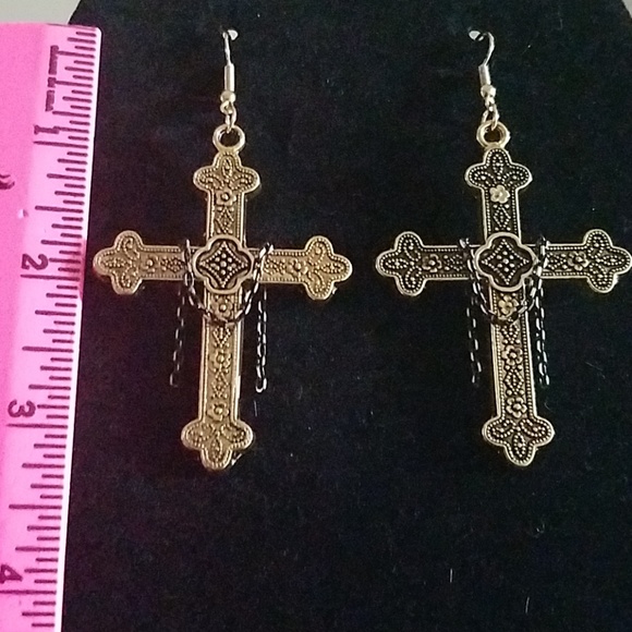 Cross earrings - Picture 2 of 3